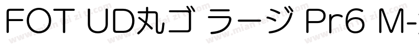 FOT UD丸ゴ ラージ Pr6 M字体转换